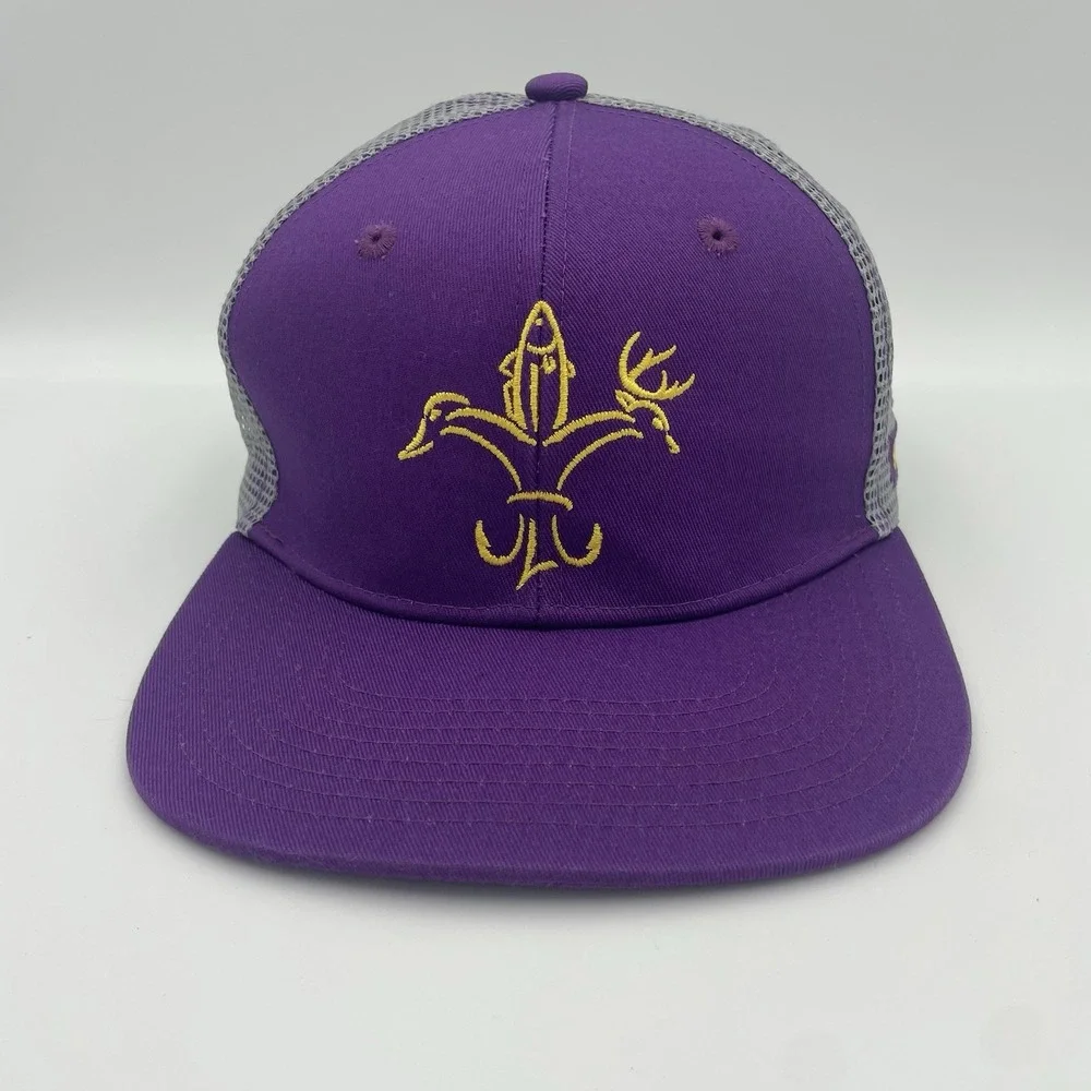 Sportsman Purple Mesh & Snap back Trucker Hat One Size Adjustable Hunt,Fish,Duck